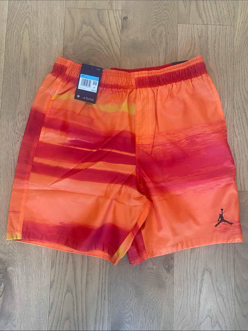 Jordan Orange and Red Gradient Swim Shorts
